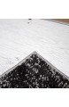 VIMODA Teppich Geometrisches Muster Meliert in Grau Weiß Schwarz und Blau Maße:200x280 cm
