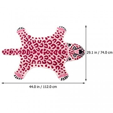 VORCOOL Leopard Teppich Teppich Polyester Tierform Kinder Spielen Teppich Personalisierte Badematte Schlafzimmer Teppich Kinderzimmer Dekor Geschenk für Wohnzimmer Spielzimmer
