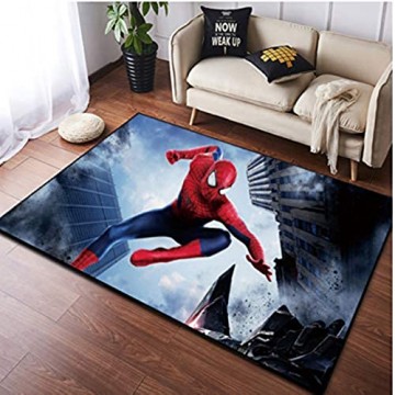 zzqiao Teppich Europäischen Und Amerikanischen Stil Cartoon Anime Spiderman Kinderzimmer rutschfeste Matten Wohnzimmer Schlafzimmer Iron Man Avengers Marvel 160 * 200 cm
