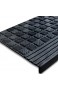 Antirutsch Stufenmatten aus Gummi mit Winkelkante | rutschhemmend für außen und innen | im 5er Set | Design Relief - 65 x 25 cm