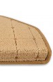 casa pura® Stufenmatten | mit Punkt Muster | GUT-Siegel Made in Germany | kombinierbar mit Läufer | 65x23 5 cm | beige | halbrund 1 Stück