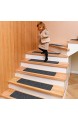 DanceWhale 15er Set Stufenmatten (76.2 x 20.3 cm) Treppenmatten Treppen rutschfest Selbstklebende Treppenteppich Sicherheit Stufenteppich für Kinder Älteste und Haustiere Grau