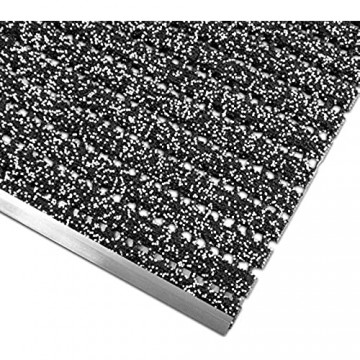 etm Stufenmatten außen | Treppen Rutschschutz mit Alu-Schiene | Antirutschmatten mit patentierter PVC-Granulat-Schicht | 2 Farben & Größen (anthrazit 24 x 80 cm)