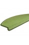 EXKLUSIV HEIMTEXTIL Stufenmatten Vorwerk Velour einfarbig halbrund Olivgrün 1 Stück
