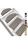 Floordirekt Sisal-Stufenmatten Pure Nature | Halbrund oder Eckig | Treppenmatten in 10 Farben | Stufenteppich aus natürlicher robuster Sisalfaser (Halbrund 56 x 19 cm Grau)