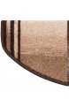 Floordirekt Stufenmatten Ikaria | Halbrund oder Eckig | Treppenmatten in 3 Farben | Hochwertig & robust | Stufenteppich für Innen (Braun Halbrund 65 x 23 5 cm)