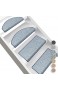 Floordirekt Stufenmatten Sabang | Halbrund oder Eckig | Sisaloptik | Treppenmatten in 7 Farben | Strapazierfähig & langlebig | Stufenteppich für Innen (Blau Halbrund 65 x 23 5 cm)