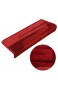 Floordirekt Stufenmatten Via Veneto | Halbrund oder Eckig | Treppenmatten in 5 Farben | Strapazierfähig & pflegeleicht | Stufenteppich für Innen (Rot Eckig 65 x 23 5 cm)