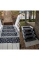 Hedume 4 Stück Gummi-Stufenmatten rutschfeste Stufenmatten Gummi-Fußmatte für Außen- Innenbereich Eingang Treppen (73 7 x 24 1 cm)