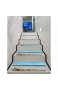 JQQJ 15 Pcs Shaggy Stufenmatten Treppen Teppich，Fußmatten，Stair Cushion | rutschfeste Matten Schutz Für Treppenstufen | Mute，waschbar 70 * 22CM