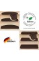 Kettelservice-Metzker® Stufenmatten Vorwerk Uni Einzeln und Sparset's Kaffeebraun 1 Stück Halbrund