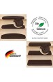 Kettelservice-Metzker® Stufenmatten Vorwerk Uni Einzeln und Sparset\'s Kaffeebraun 1 Stück Halbrund