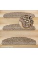 Kettelservice-Metzker Stufenmatten Stufen Teppich Shaggy Queens halbrund Beige/Braun 30 Stück