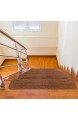 RELAX4LIFE 15er Stufenmatte 76x20cm Selbstklebende Treppenmatte ohne Leim Rutschfester Stufenteppich für Kinder & Älte & Schwangere & Haustiere Treppenteppich für Fliesenboden & Treppen braun