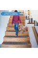 RIOLAND Treppenstufenteppich rutschfest für den Innenbereich für Holztreppen Treppenteppiche für Kinder und Hunde 15 Stück 20 3 x 76 2 cm grau