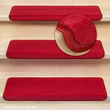 Stufenmatten Vorwerk Uni Rechteckig Rot 1 Stück