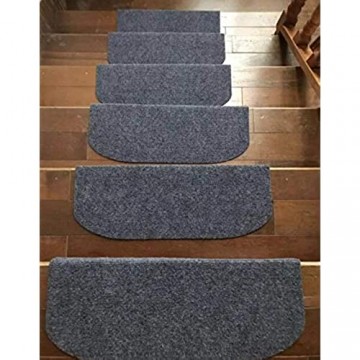TOUCHFIVE 12er Set selbstklebend Anti Rutsch Stufenmatten Antirutschmatte Treppenteppich für Treppenstufen (Grau 45 * 20cm)