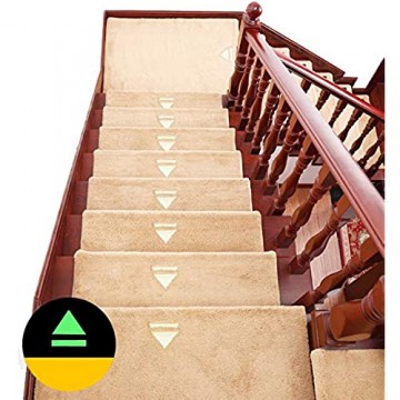 Treppenmatten Stufenmatten Teppich Treppen Treppenstufenmatten Klebepad rutschfest Schrittschutz Sicherheitsteppichabdeckung Pflegeleicht Dicke 18mm (Color : Rectangle Size : 5PCS 65X24X3CM)