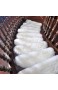 XOCKYE Stufenmatten Treppenmatten Treppenteppich Set Stufenschutz für Ihre Treppe Stufen Treppenstufen rutschfest Matten Selbstklebende Teppich@Weiß_65x24cm