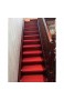 XTHY 10 Stück Treppenmatte-Rot_90 * 24 * 4CM Stufenmatten Treppenmatten Treppen rutschfest Selbstklebende Treppenteppich Sicherheit Stufenteppich für Kinder Älteste und Haustiere