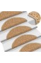 yorten 15 STK.Treppenmatten Stufenmatten Treppenteppich rutschfest und Warm 56 x 20 cm (L x B) Creme mit Doppelseitigen Klebebändern