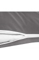 2er Pack Baumwolle Renforcé Kissenbezug Kissenbezüge Kissenhüllen 40x80 cm in 14 modernen Farben Stahlgrau