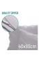 Dreamzie Set mit 2X Baumwolle Kissenbezüge 40 x 80 cm - 100% Jersey Baumwolle 150 g/qm - Kissenhülle - Kissenbezug - Resistent und Hypoallergen - Grau