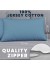 Dreamzie Set mit 2X Kissenbezüge 50x70 cm Blau Baumwolle 100% Jersey Baumwolle - Kissenhülle 2er Pack 50x70 - Bettwäsche Doppelbett Kissenbezug - Kissen Schoner - Resistent und Hypoallergen