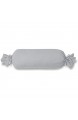 ESTELLA Kissenbezug Satin für Nackenrolle | Silber | 15x40 cm | ideale Passform und praktischer Reißverschluss | trocknerfeste und seidig glänzende Kissenhülle aus 100% Baumwolle