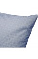 Hans-Textil-Shop Kissenbezug 40x40 cm Streifen Karo Muster Baumwolle (Kariert Kissen Kissenhülle Deko) (Hellblau)