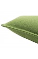 Soft-Fleece-Kissenbezug – Polarfleece mit Häkelstich – weiche hochwertige Sofa-Kissenhülle – 50x50 cm - 650 green - von ’zoeppritz since 1828’