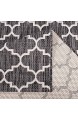 Carpet City Outdoor-Teppich Flachgewebe Terrasse Balkon Modern Geometrisches Muster in Anthrazit für Außen- und Innenbereich (60/230 cm) 60 cm x 230 cm