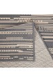 carpet city Teppich-Läufer In- und Outdoor Wetterfest UV-beständig Streifen-Muster Modern Beige für Terrasse Balkon; Größe: 60x230 cm