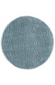 carpet city Teppich Wohnzimmer - Shaggy Hochflor Blau - 200x200 cm Rund Einfarbig - Moderne Teppiche