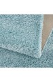 carpet city Teppich Wohnzimmer - Shaggy Hochflor Blau - 200x200 cm Rund Einfarbig - Moderne Teppiche