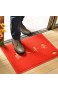 GRENSS 1 Stück Rutschfeste Matte neben der Tür chinesische Wörter 'Kümmern' gedruckt Fußmatte Rot dicken Teppich auf dem Boden V20 rot 40 x 60 cm