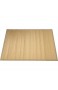Rutschfester Bambusteppich Wasserabweisende Bambusmatte Holzteppich aus Bambus für Küche Flur & Wohnzimmer in Naturoptik und Dunkelbraun (Natur 80 x 150 cm)