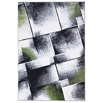 Teppich Modern Moda Flachflor Kurzflor Konturenschnitt Handcarving Meliert Grün für Wohnzimmer; Größe: 160x230 cm