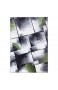 Teppich Modern Moda Flachflor Kurzflor Konturenschnitt Handcarving Meliert Grün für Wohnzimmer; Größe: 160x230 cm