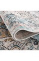 Teppiche Wohnzimmer - Vintage Bordüre 80x300 cm Blau Beige - Teppich Öko-Tex 100 geprüft