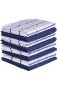 Amour Infini Frottier Geschirrtücher im 8er-Set (30x30 cm) blau 100% Baumwolle hochabsorbierend waschmaschinenfest