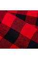 Aneco Geschirrtücher Topflappen 4 Stück kariert 45 7 x 71 1 cm Baumwolle schnell trocknend Geschirrtücher kariert Geschenk-Set (rot und schwarz)