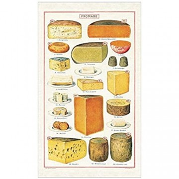 Cavallini Geschirrtuch Vintage Tea Towels Käse Fromage