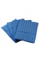 Glart 4 Stück antibakterielle Spültücher Schwammpads Mikrofasertücher 17x23 cm blau für Küche Abwasch Bad WC