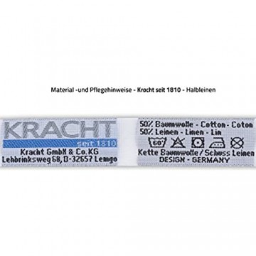 KRACHT Halbleinen Geschirrtuch Druckmotiv Ostern Langohr Format 50/70cm