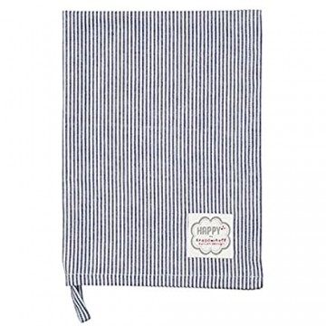 Krasilnikoff - Trockentuch/Geschirrtuch - Tea Towels - Dark Blue - Small Stripes - Baumwolle - 50x70 cm - Maschinenwäsche