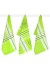 Lashuma 3er Pack Geschirrtücher Design: Kiwi Küchenhandtücher 50x70 cm Baumwolltücher Grün mit Streifen