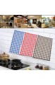 N A 6 Stück Geschirrtücher 40 x 60 cm Vintage Look Küchentücher aus Baumwolle Geschirrhandtücher Trockentücher (Rot Blau Kaffeebraun)