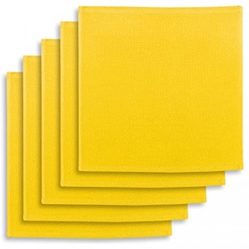 ziczac-affaires KRACHT 5er-Set Geschirrtuch Spültuch Multifunktion Baumwolle gelb Edition ca.30x30cm