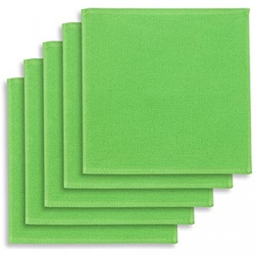 ziczac-affaires KRACHT 5er-Set Geschirrtuch Spültuch Multifunktion Baumwolle grün Edition ca.30x30cm